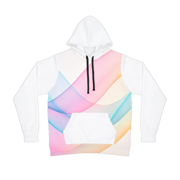 Fluid Wave Symphony - Athletic Hoodie (AOP)