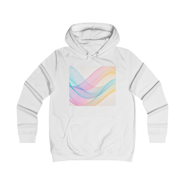 Fluid Wave Symphony - Girlie College Hoodie