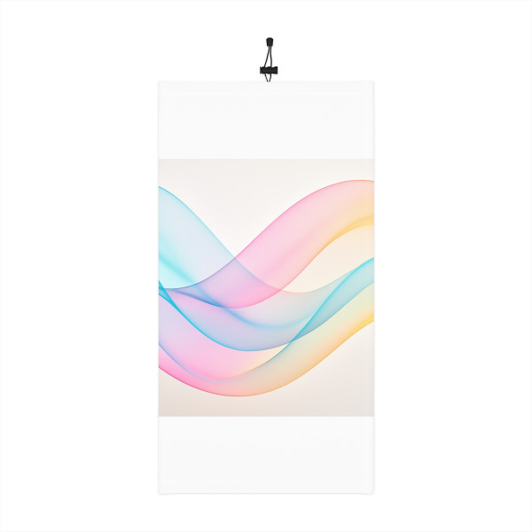 Fluid Wave Symphony - Winter Neck Gaiter With Drawstring