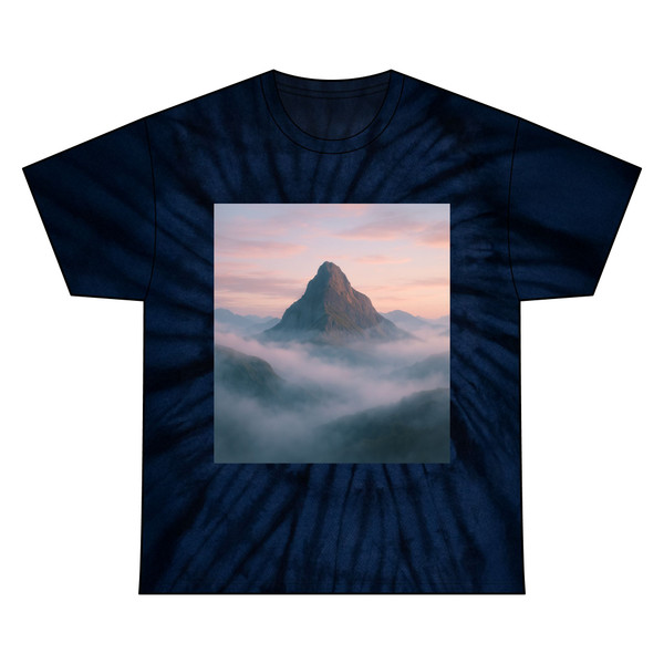 Misty Mountain Dawn - Unisex Tie Dye Cotton Tee