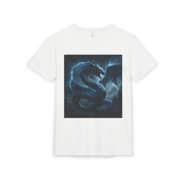 Azure Storm Serpent - Unisex Sueded T-Shirt