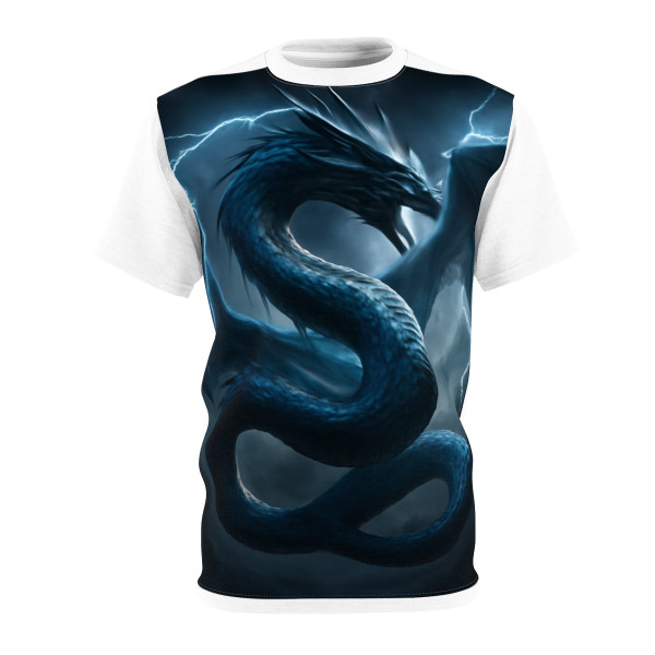 Azure Storm Serpent - Unisex Cut & Sew Tee (AOP)