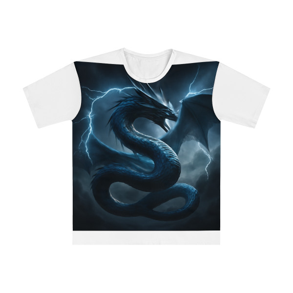 Azure Storm Serpent - Men's Loose T-shirt (AOP)
