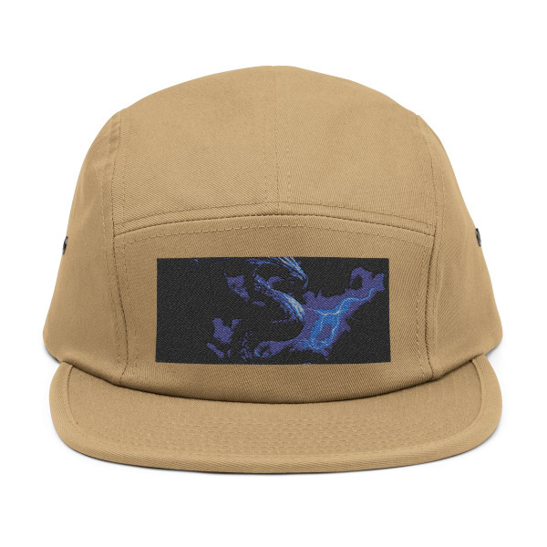 Azure Storm Serpent - 5 Panel Cap (Embroidery)