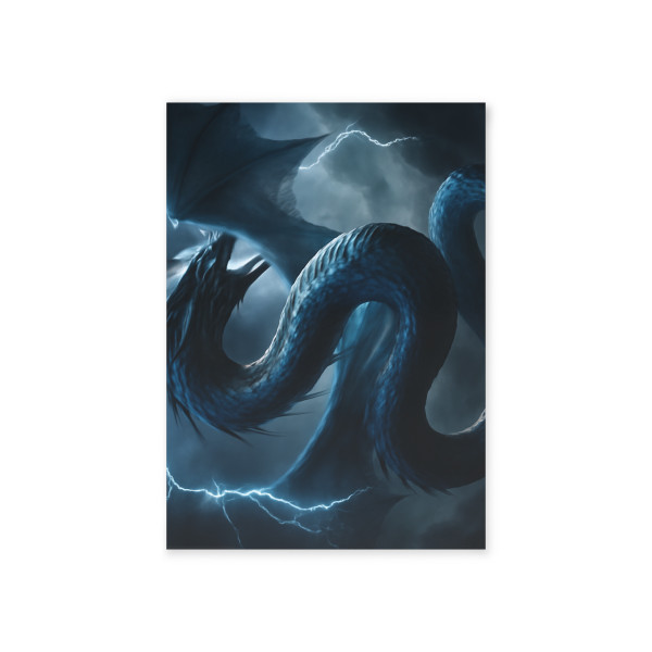Azure Storm Serpent - Holiday Cards (Two-sided print)