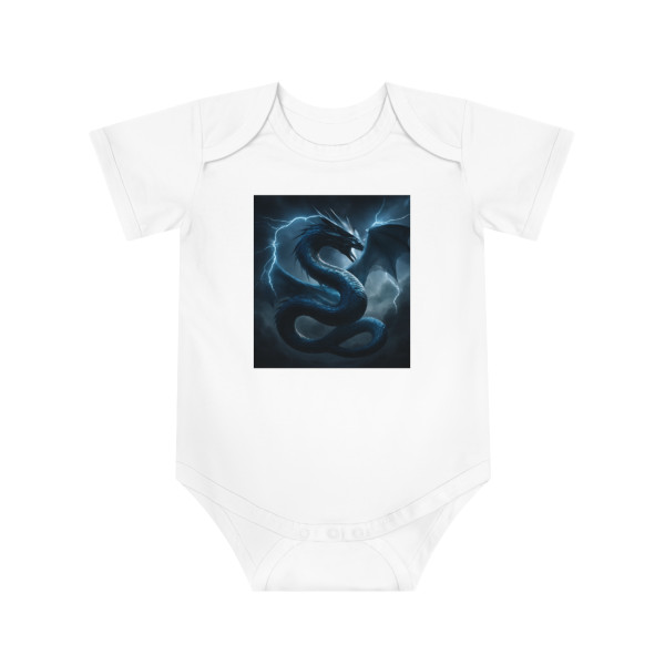 Azure Storm Serpent - Baby Short Sleeve Bodysuit