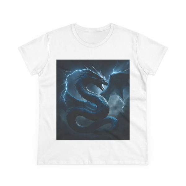 Azure Storm Serpent - Women's Midweight Cotton Tee
