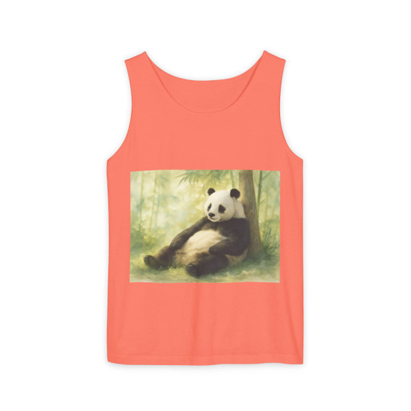 Serene Panda Sanctuary - Unisex Garment-Dyed Tank Top