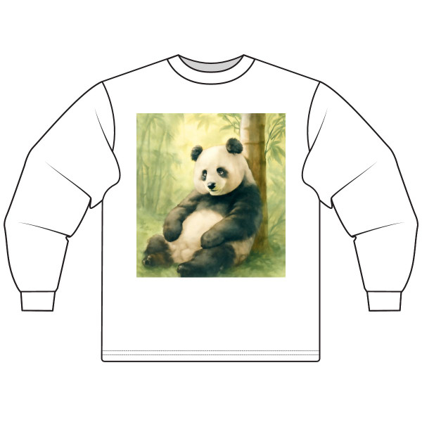 Serene Panda Sanctuary - Unisex Long Sleeve T-Shirt