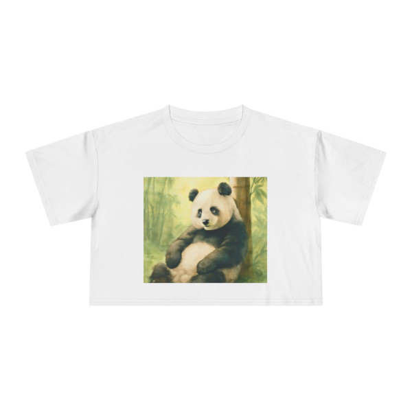 Serene Panda Sanctuary - Women's Crop Tee