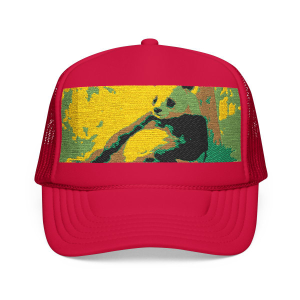 Serene Panda Sanctuary - Foam Trucker Hat (Embroidery)