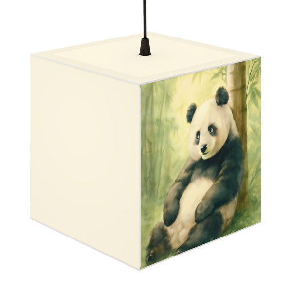 Serene Panda Sanctuary - Light Cube Lamp