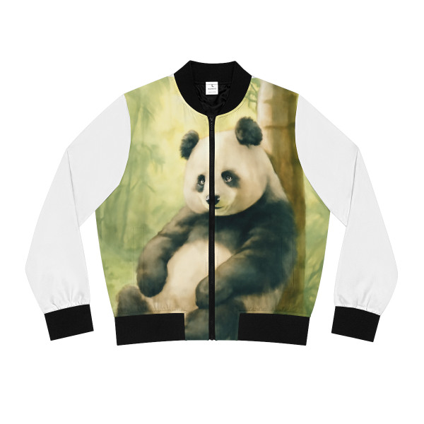 Serene Panda Sanctuary - Women's Bomber Jacket (AOP)