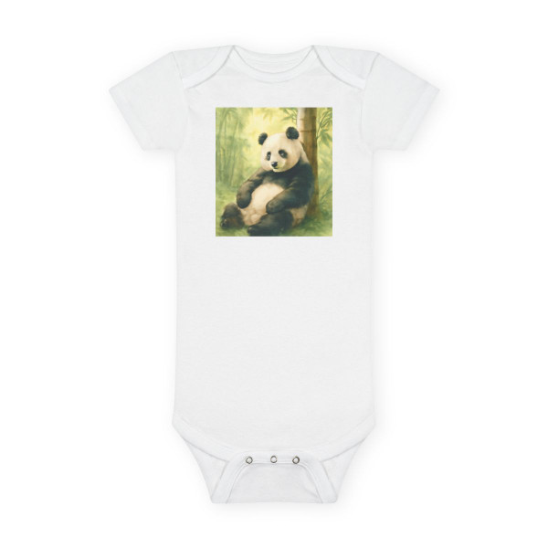 Serene Panda Sanctuary - Baby Short Sleeve Onesie®