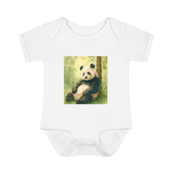 Serene Panda Sanctuary - Infant Baby Rib Bodysuit