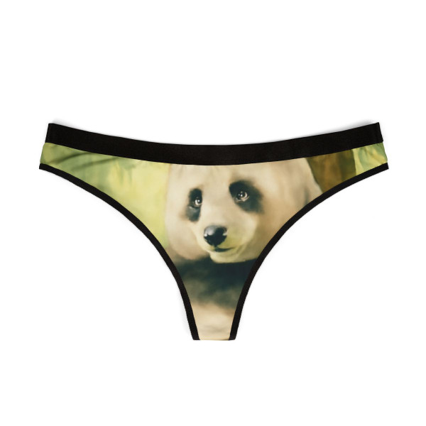 Serene Panda Sanctuary - Women's Thongs (AOP)