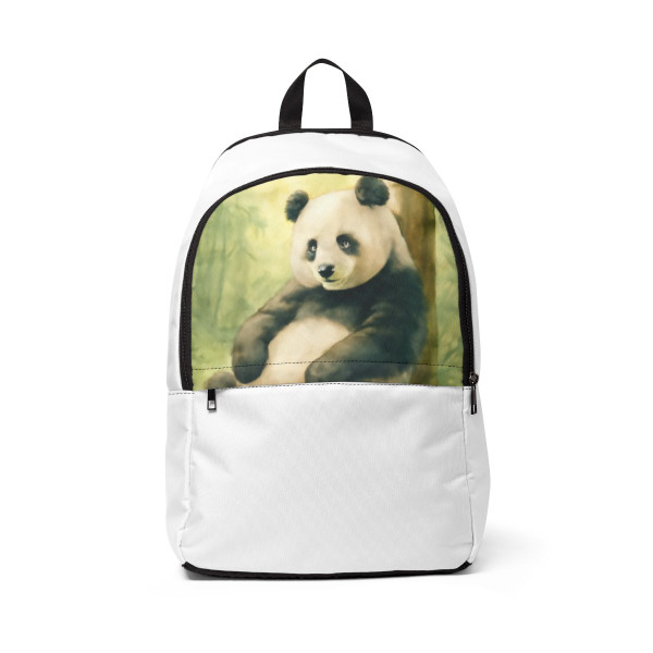 Serene Panda Sanctuary - Unisex Fabric Backpack