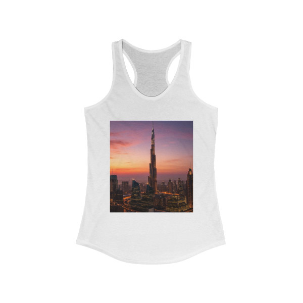 Dubai Futuristic Skyline - Women's Ideal Racerback Tank
