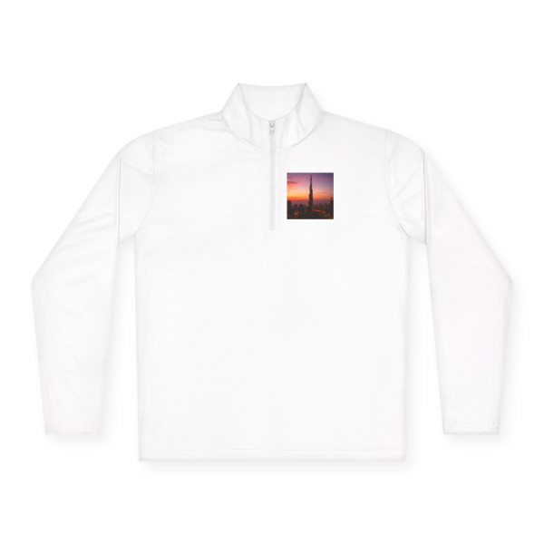 Dubai Futuristic Skyline - Unisex Quarter-Zip Pullover