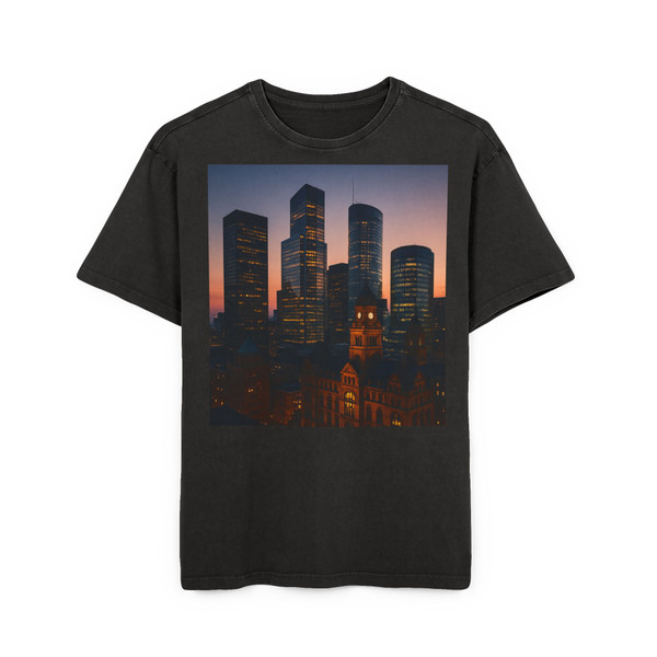 Metropolitan Dreams - Men's Acid Washed Heavy Oversize Tee