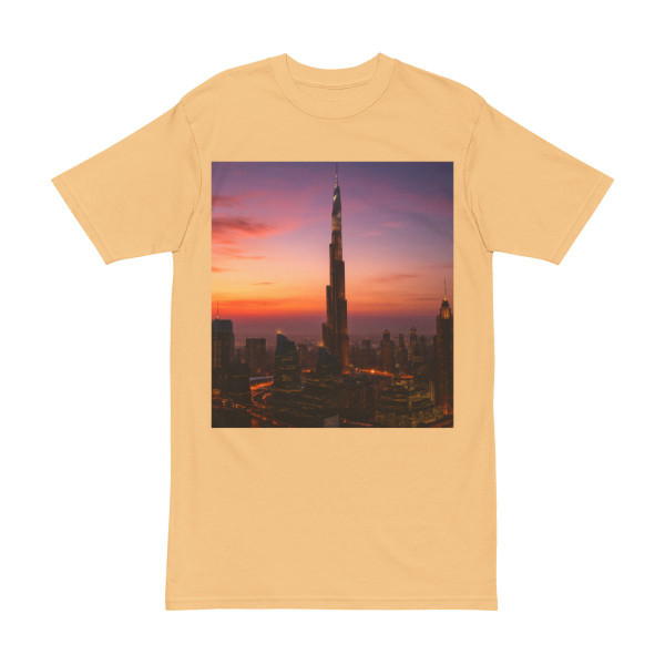 Dubai Futuristic Skyline - Men's Heavyweight Tee