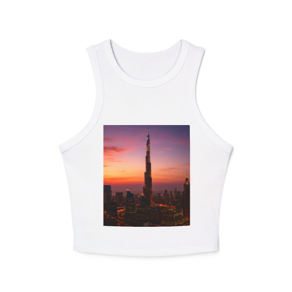 Dubai Futuristic Skyline - Women's Micro Rib Racer Tank Top
