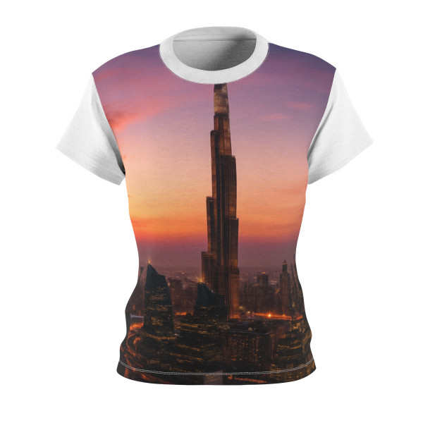 Dubai Futuristic Skyline - Women's Cut & Sew Tee (AOP)