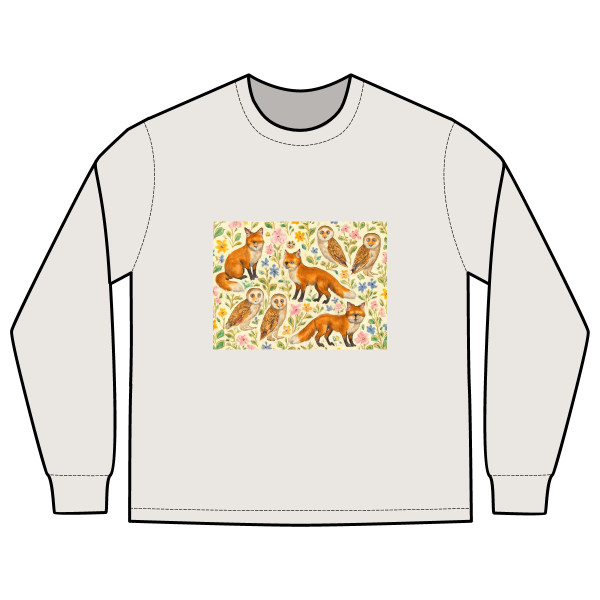 Whimsical Forest Fables - Men's Heavy Faded Long Sleeve Tee