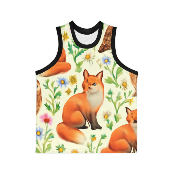 Whimsical Forest Fables - Unisex Basketball Jersey (AOP)