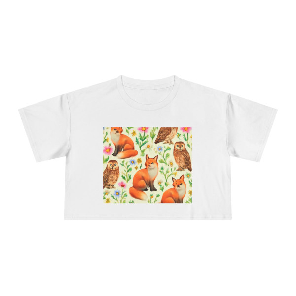 Whimsical Forest Fables - Women's Crop Tee
