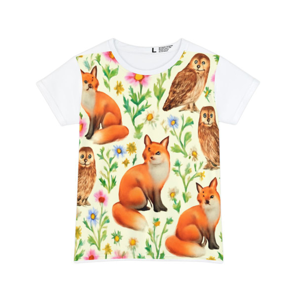 Whimsical Forest Fables - Women's Short Sleeve Shirt (AOP)