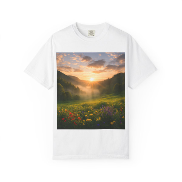 Lush Valley Sunrise - Unisex Garment-Dyed T-shirt