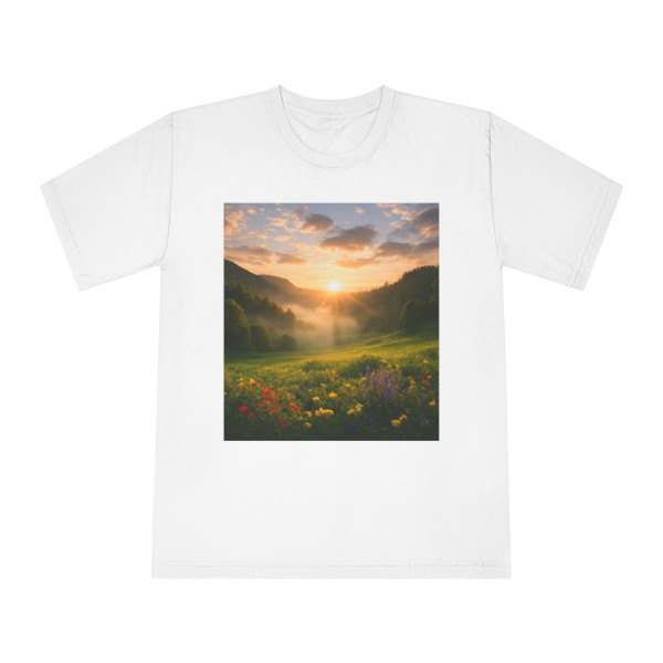 Lush Valley Sunrise - Unisex Classic Crewneck T-Shirt