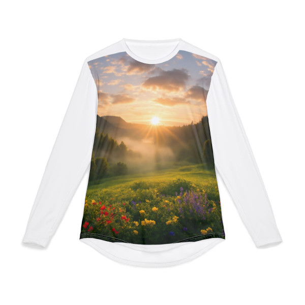 Lush Valley Sunrise - Men's UV Protection Long Sleeve Shirt (AOP)