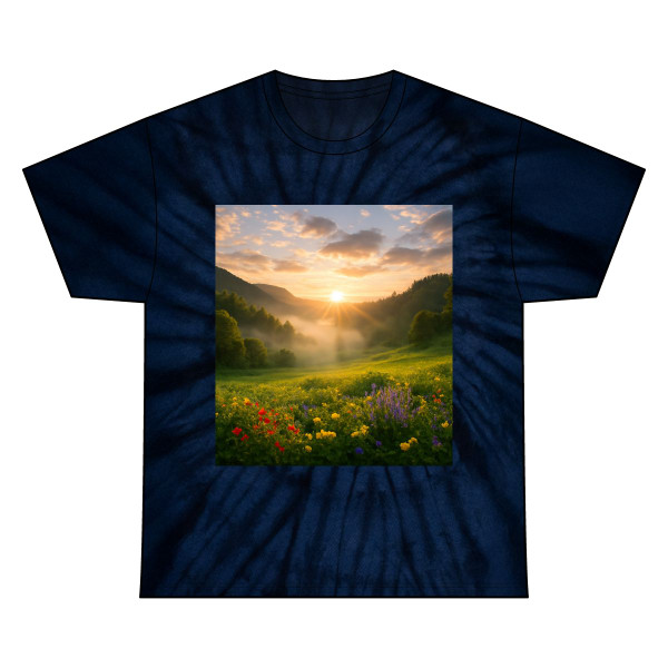 Lush Valley Sunrise - Unisex Tie Dye Cotton Tee