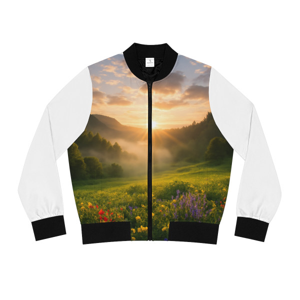 Lush Valley Sunrise - Women's Bomber Jacket (AOP)