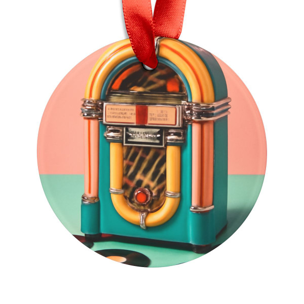 Classic Vinyl Vibes - Acrylic Ornament with Ribbon