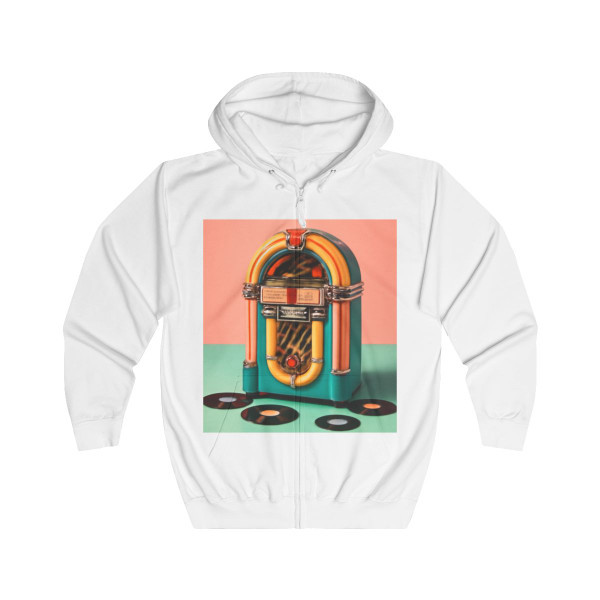 Classic Vinyl Vibes - Unisex Full Zip Hoodie