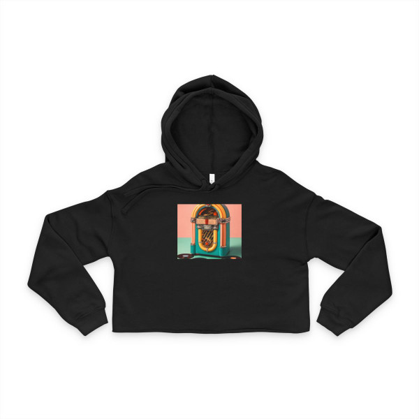 Classic Vinyl Vibes - Women's Cropped Hoodie