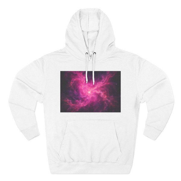 Luminous Nebula Reverie - Three-Panel Fleece Hoodie