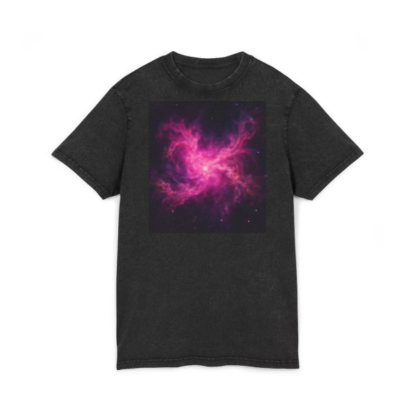 Luminous Nebula Reverie - Acid Washed Round Neck Tee