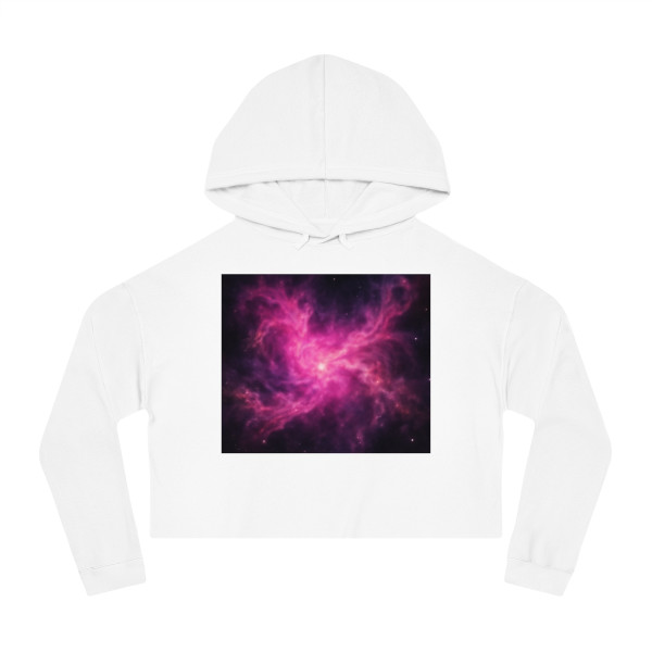 Luminous Nebula Reverie - Women’s Cropped Hooded Sweatshirt