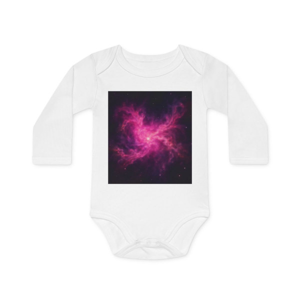 Luminous Nebula Reverie - Baby Long-Sleeve Organic Bodysuit
