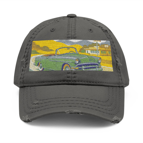 Retro Road Trip - Distressed Dad Hat (Embroidery)