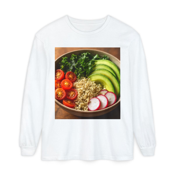 Harvest Bowl Delight - Unisex Garment-dyed Long Sleeve T-Shirt