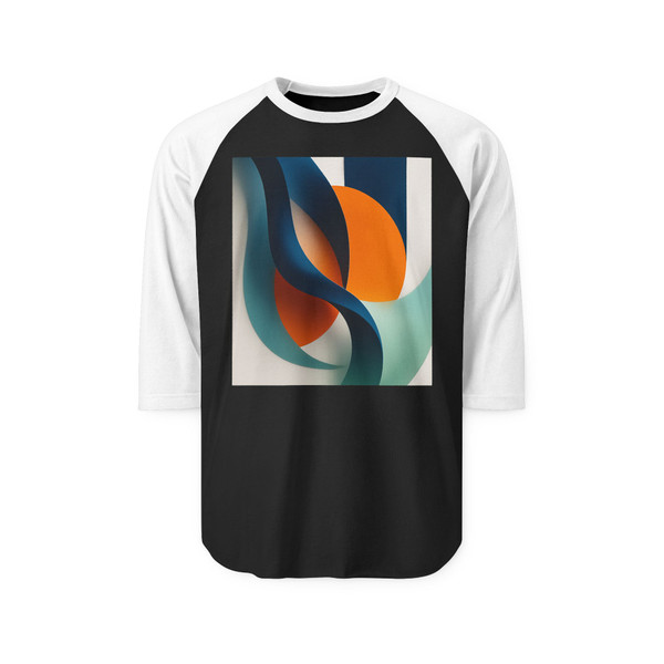 Fluid Dynamics - Unisex Three-Quarter Sleeve Raglan Shirt