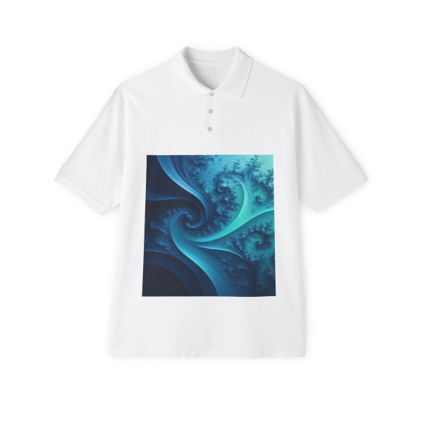Fractal Harmony Wave - Men's Piqué Polo