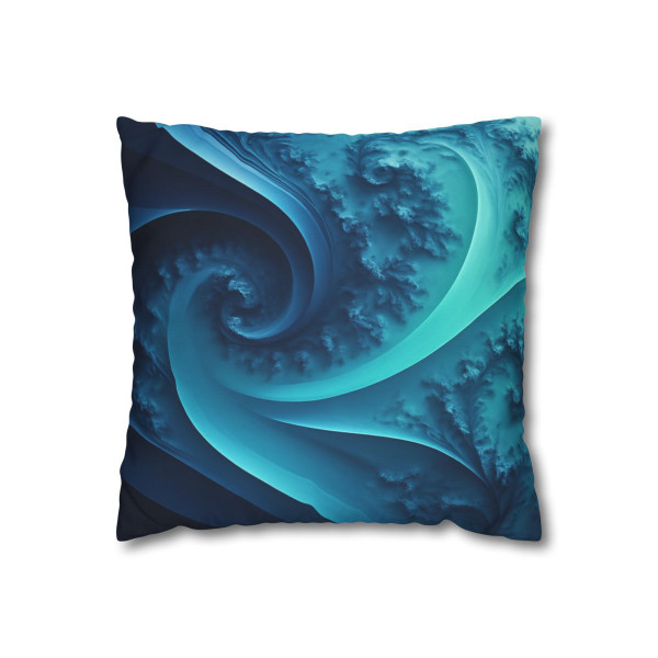 Fractal Harmony Wave - Square Poly Canvas Pillowcase