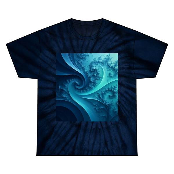 Fractal Harmony Wave - Unisex Tie Dye Cotton Tee