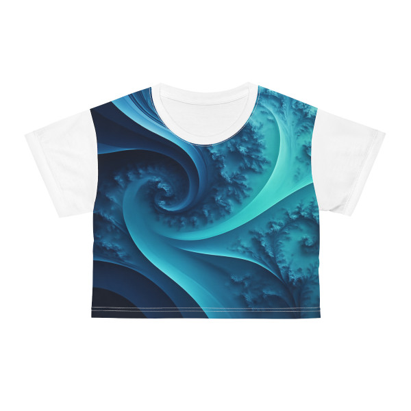 Fractal Harmony Wave - Crop Tee (AOP)